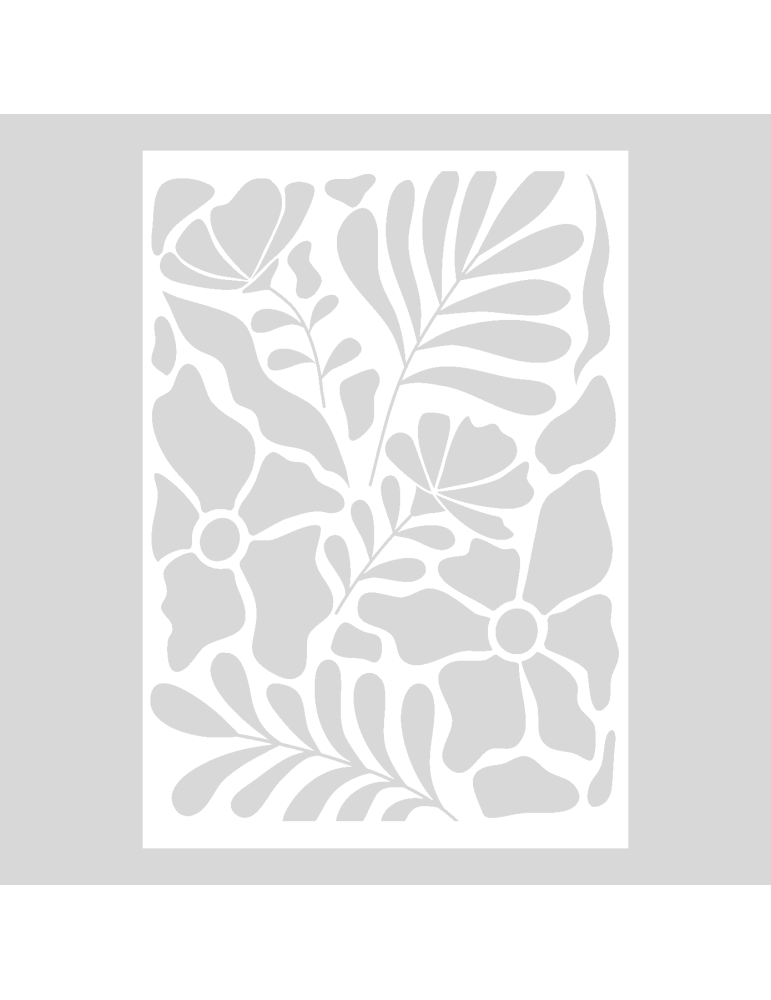 Stencil Boho Flowers