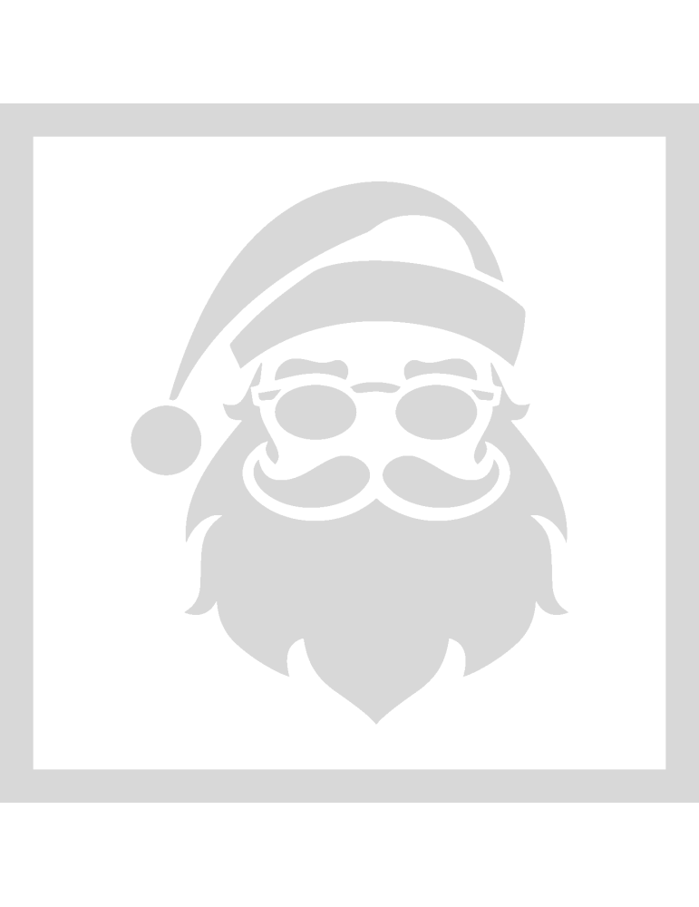 Stencil Cool Santa