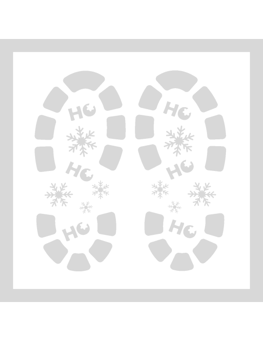 Stencil Santa Boot Print