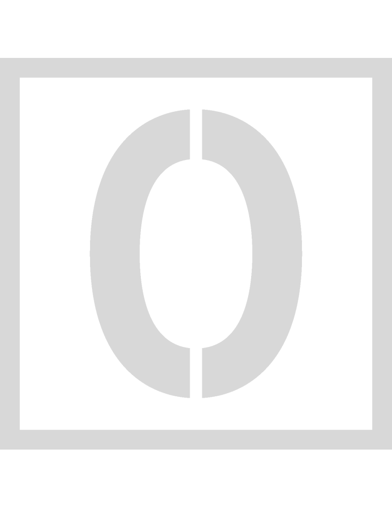 Stencil O - Lettertype Military Stencil