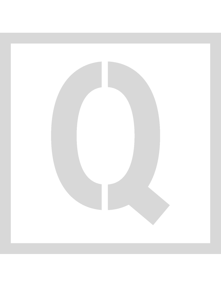 Stencil Q - Lettertype Military Stencil
