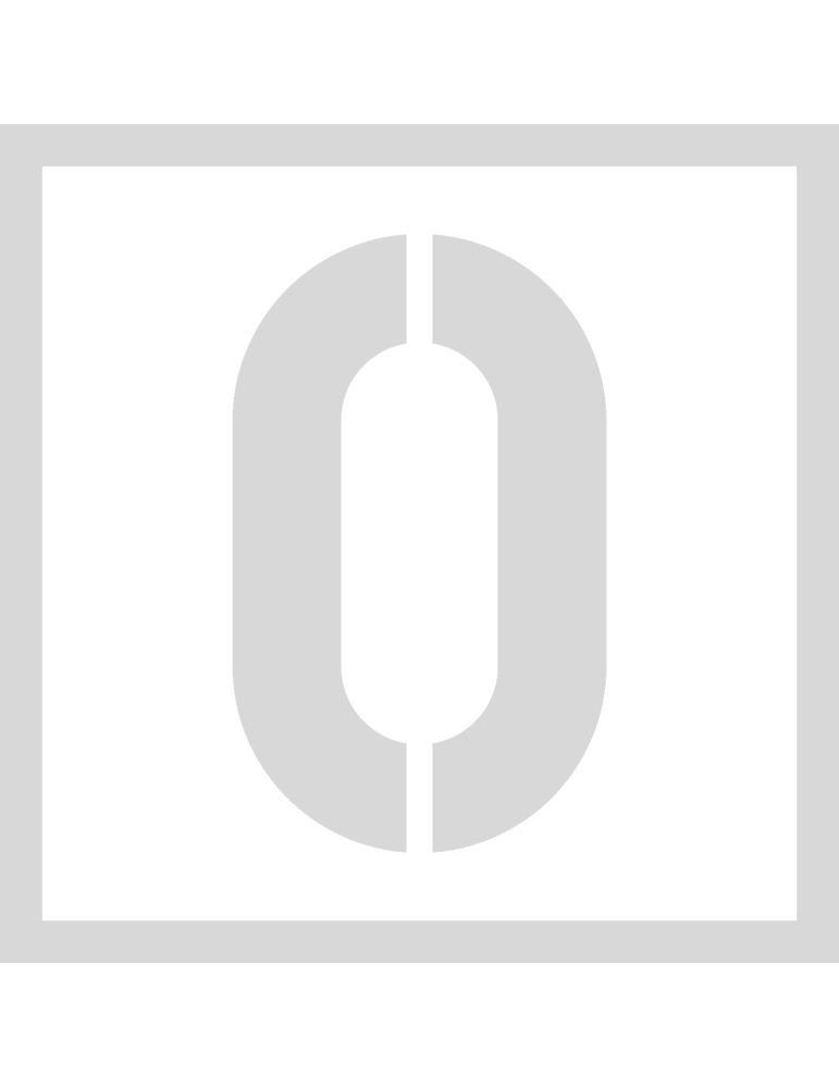 Stencil 0 - Lettertype Military Stencil