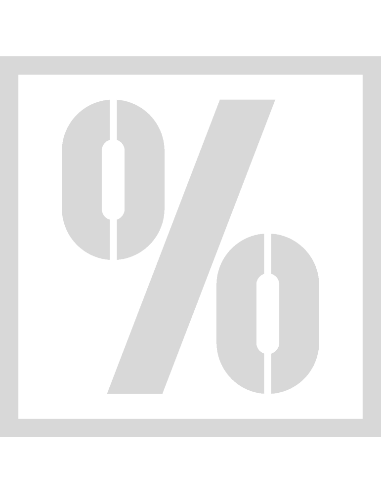 Stencil procent teken - Lettertype Military Stencil