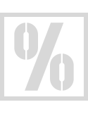 Stencil procent teken - Lettertype Military Stencil