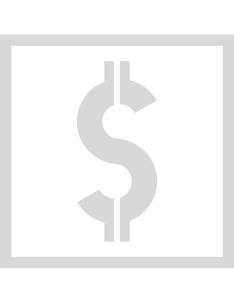 Stencil dollar teken - Lettertype Military Stencil