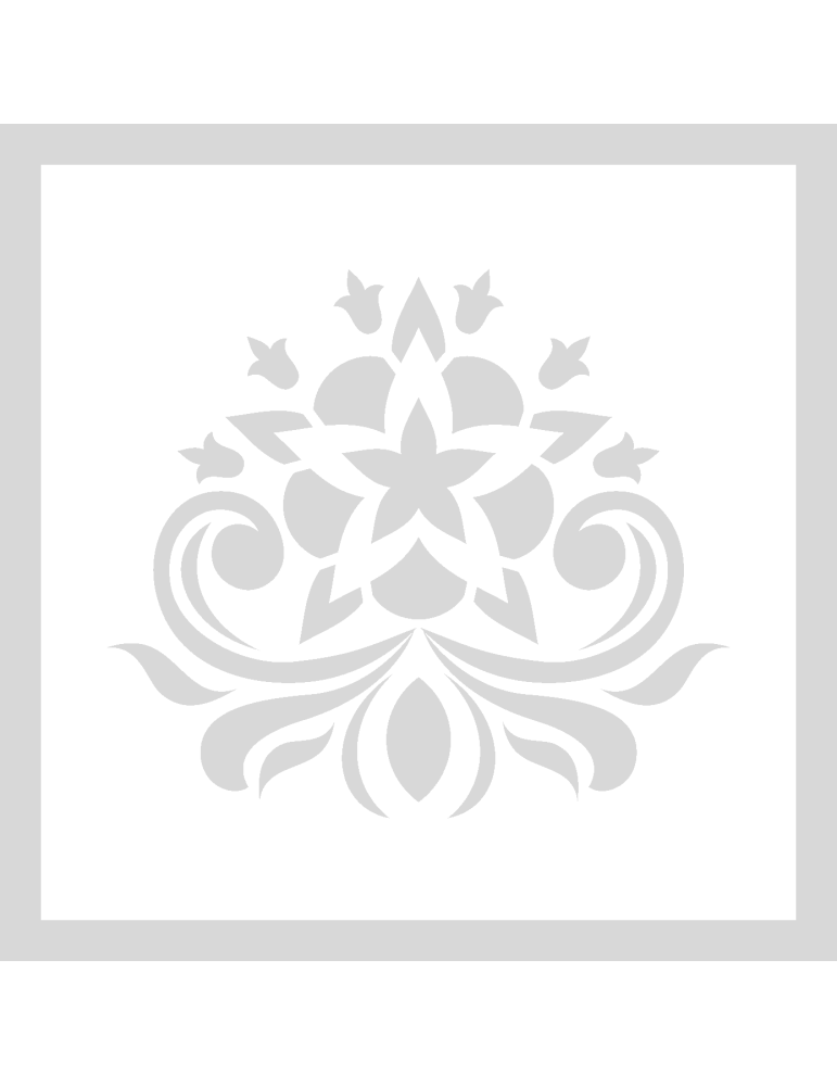 Stencil Vintage Floral Ornament