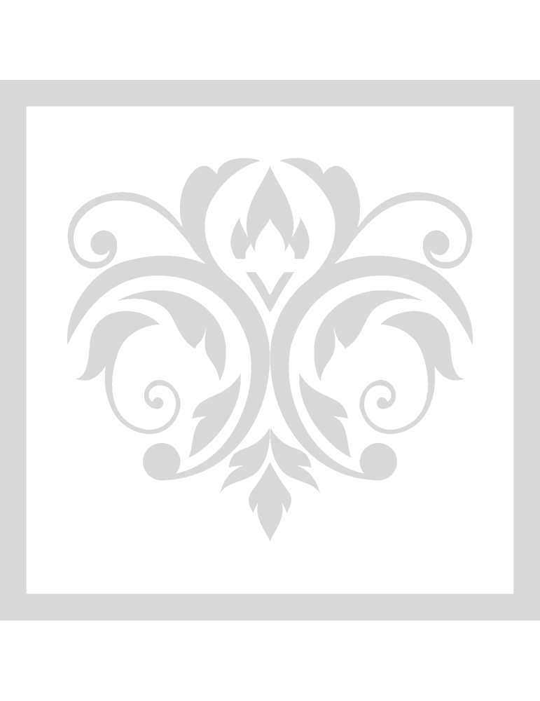 Stencil Vintage Floral Ornament