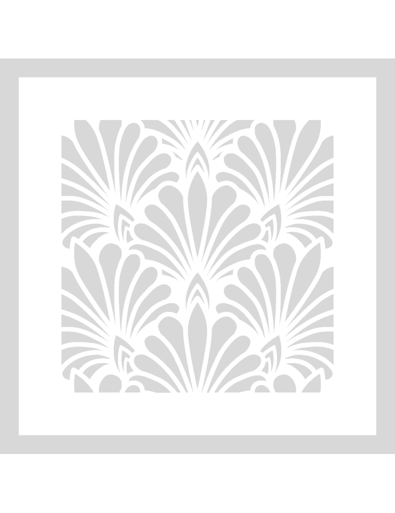 Stencil Schelpen patroon vierkant