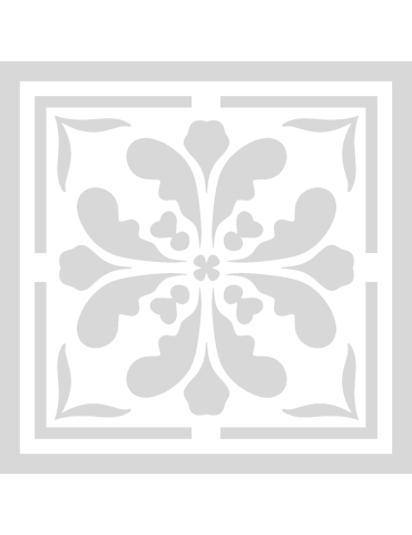 Stencil Vintage Baroque Ornament Bloem vierkant