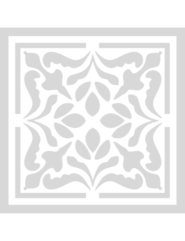 Stencil Vintage Baroque Ornament Bladmotief vierkant
