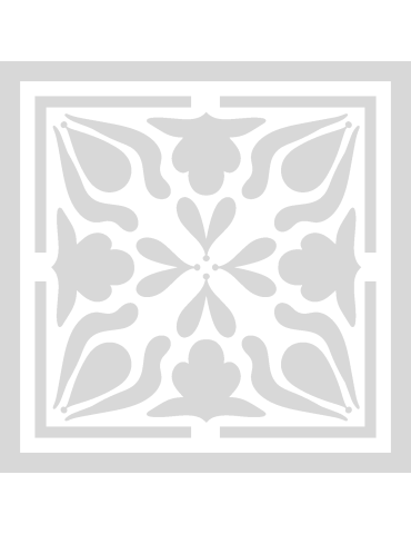 Stencil Vintage Baroque Ornament Druppel vierkant