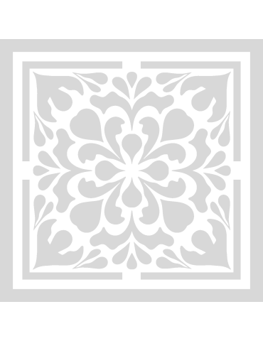 Stencil Vintage Baroque Ornament Florahart vierkant