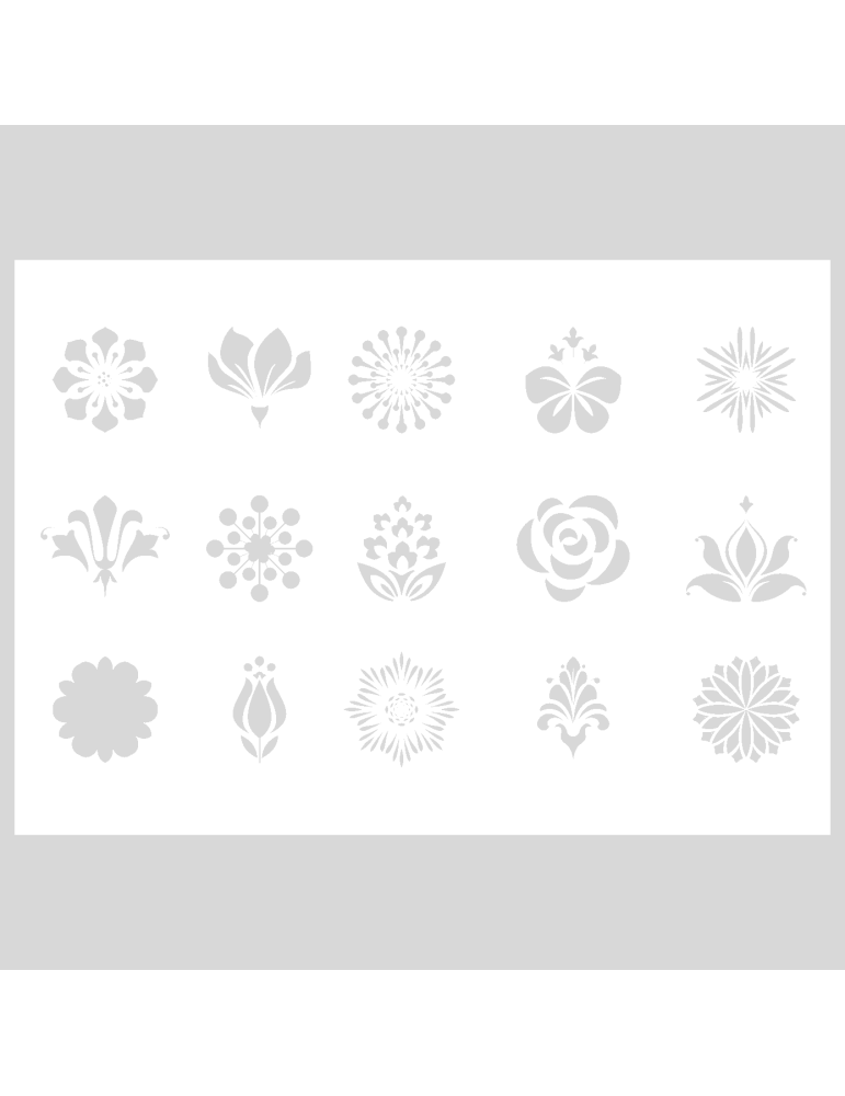 Stencil Bullet Journal Cute Flowers