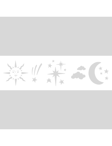 Stencil Bullet Journal Zon Maan Sterren