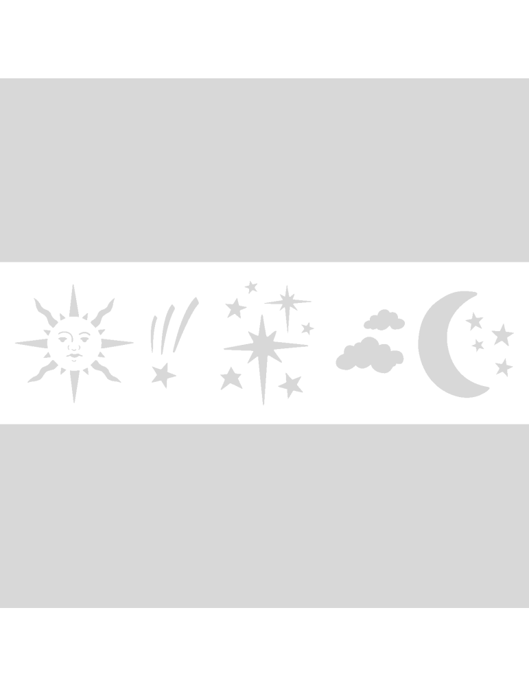 Stencil Bullet Journal Zon Maan Sterren