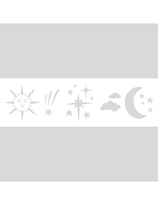 Stencil Bullet Journal Zon Maan Sterren