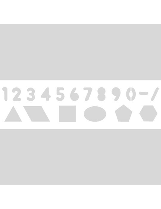 Stencil Bullet Journal Cijfers & Vormen