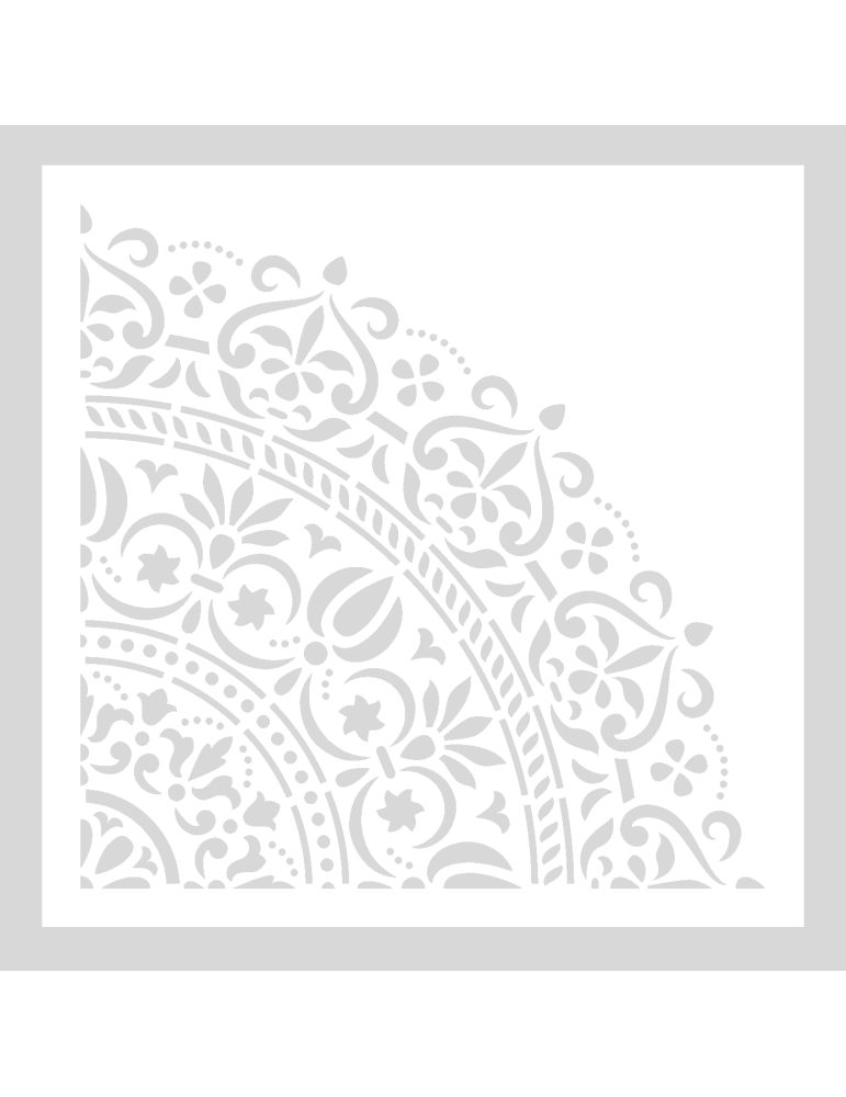 Stencil Mandala Amara kwart