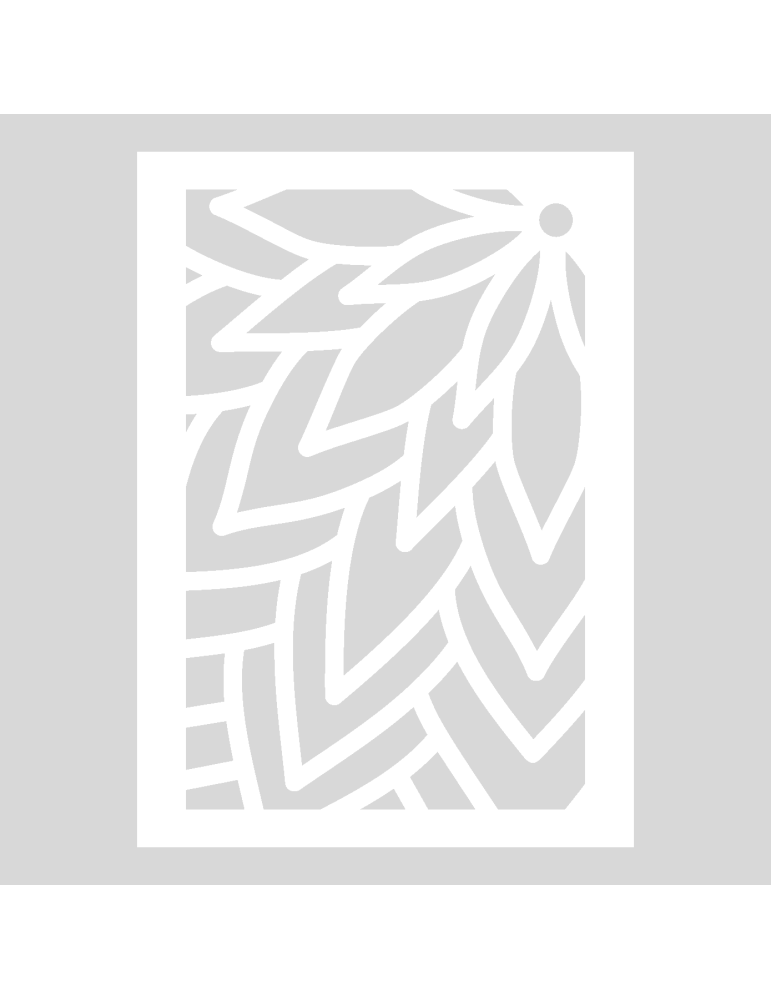 Stencil Mandala Flow left corner rechthoek