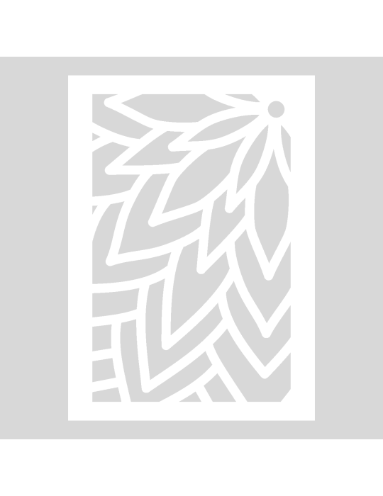 Stencil Mandala Flow left corner rechthoek