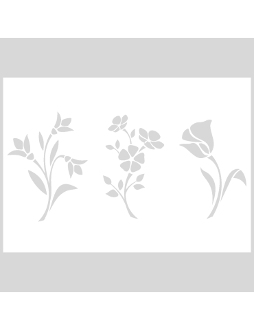 Stencil Bullet Journal Flowers