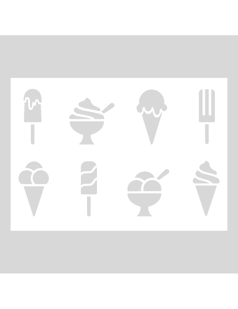 Stencil Bullet Journal Cute Ice Cream