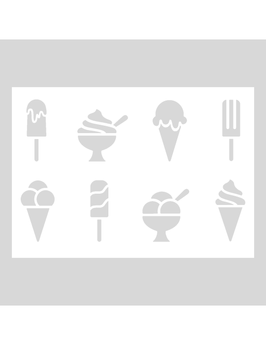 Stencil Bullet Journal Cute Ice Cream