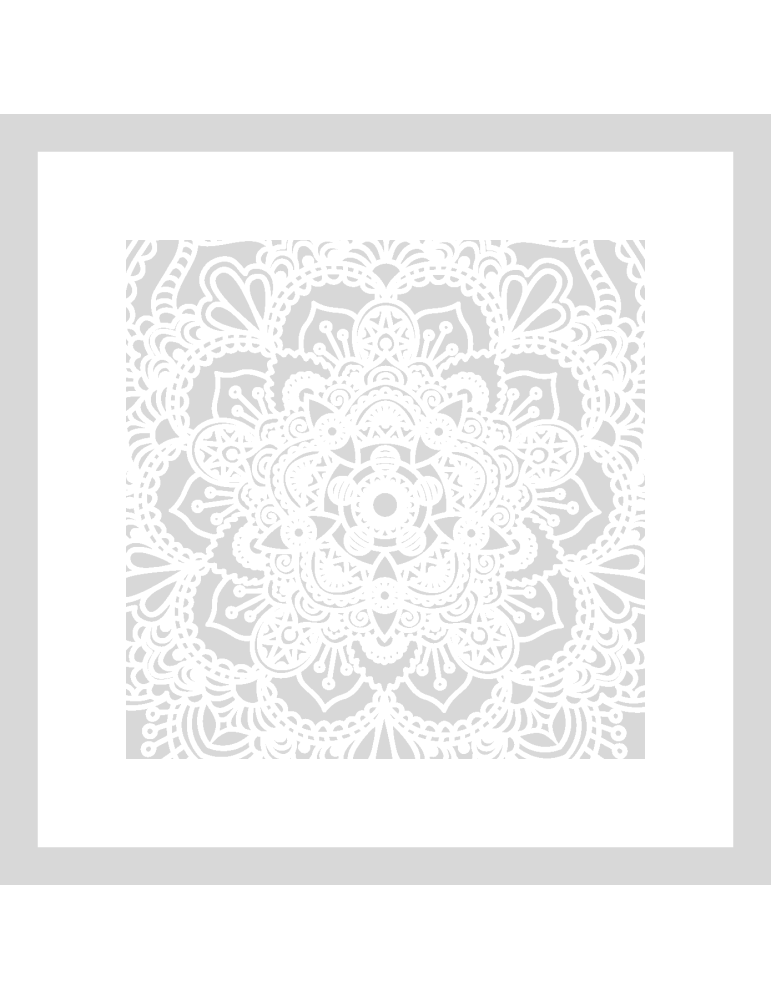 Stencil Mandala Lace vierkant
