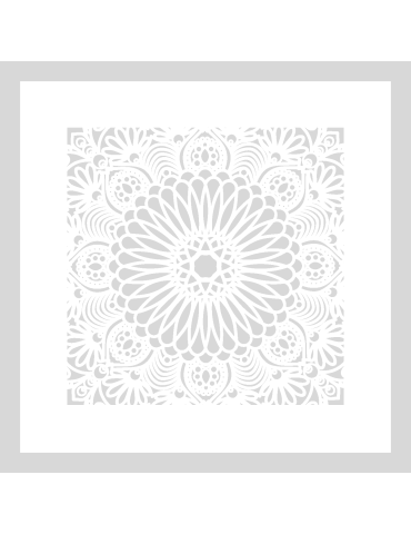 Stencil Mandala Lotus vierkant