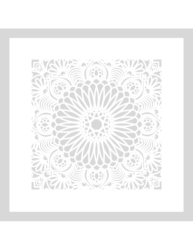 Stencil Mandala Lotus vierkant