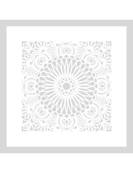 Stencil Mandala Lotus vierkant
