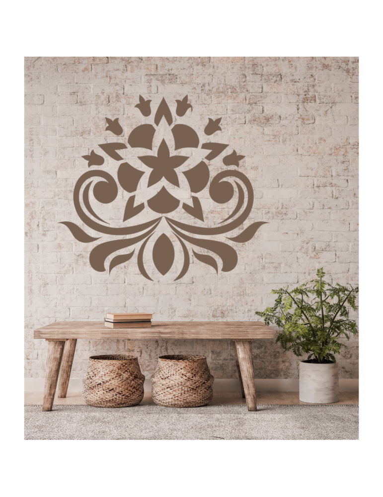 Stencil Vintage Floral Ornament
