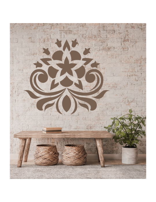 Stencil Vintage Floral Ornament