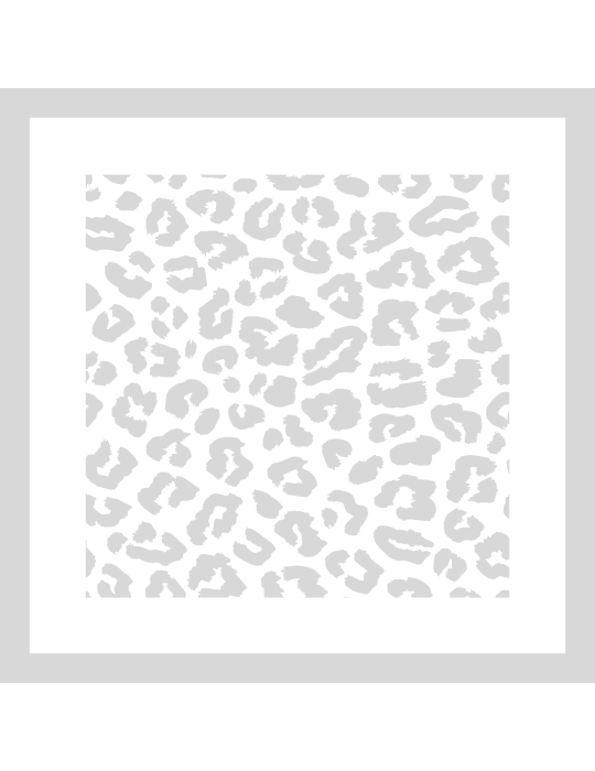 Stencil Panter print vierkant
