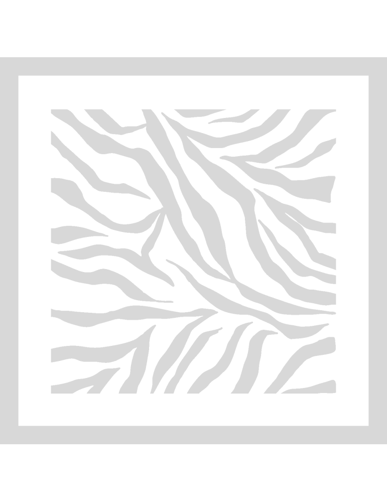 Stencil Zebra print vierkant