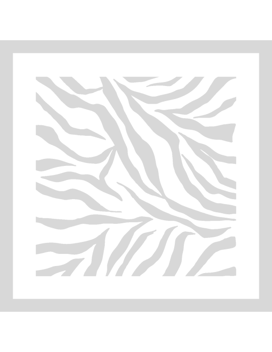 Stencil Zebra print vierkant