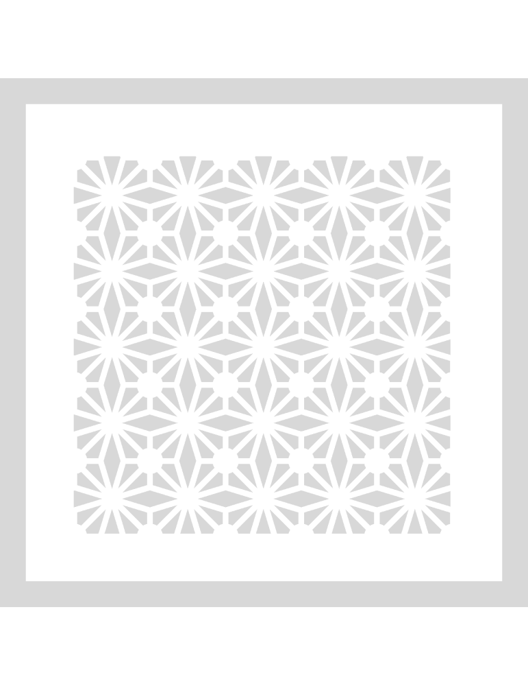 Stencil Sunburst vierkant