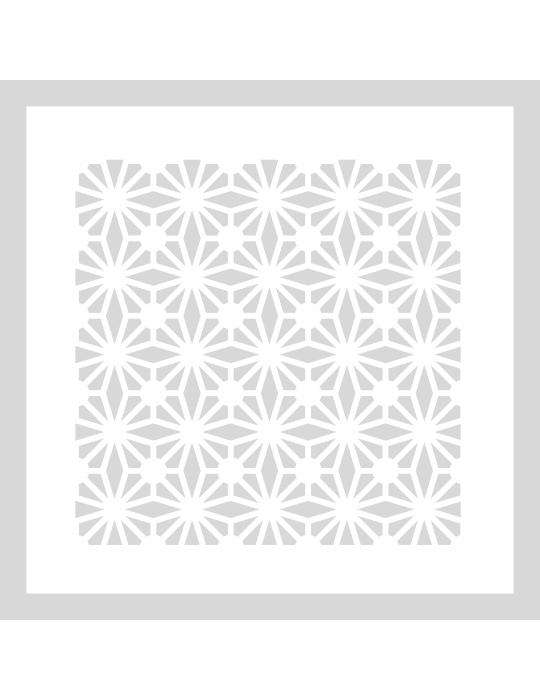 Stencil Sunburst vierkant